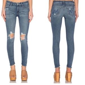 Mother Looker Crop Skinny songs of the cowboy Distressed Skinny Jeans Size 25